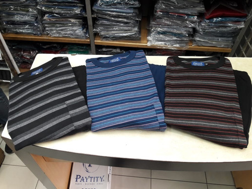 Imagen 4 de 10 de Pijama Hombre Invierno Interlock Puro Algodon Excelente