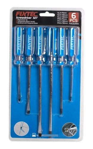 Juego De Destornilladores 6pc Fixtec 