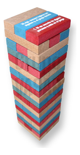 Torre De Madera Verdad O Reto Juego De Mesa Amigos Destreza