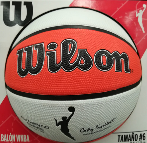 Balón Básquetbol Wilson N°6 Femenil Color Naranja/blanco