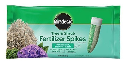 Miracle-gro Fertilizantes Spikes De Árboles Y Arbustos, Paqu