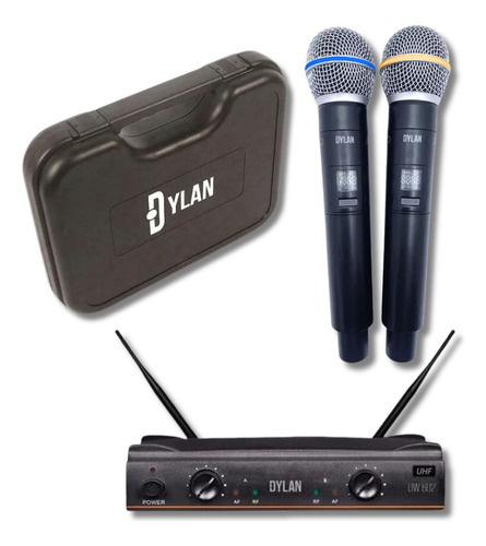 Microfone Sem Fio Duplo Uhf Dylan Dw-602 Max