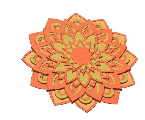 Vector 3d Mandala Multicapa Cnc Corte Láser Cnc Dxf Cdr-1