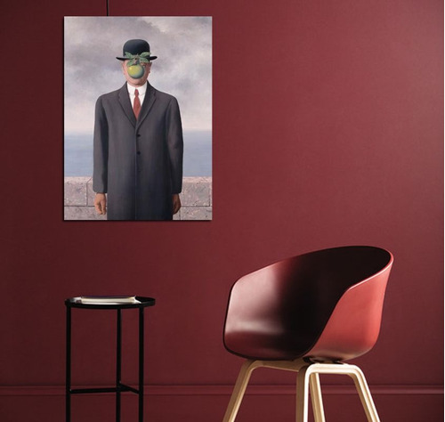 Vinilo Decorativo 50x75cm Rene Magritte El Hijo Del