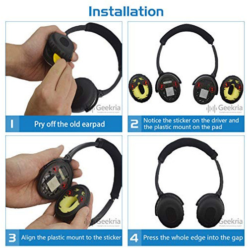 Almohadillas Bose On-ear Oe1 - Geekria, Piel Proteica, Negra