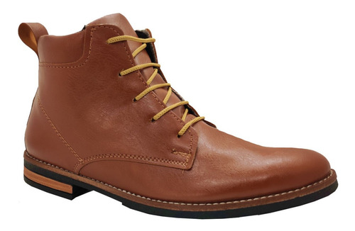 Bota De Hombre Suela Goma S/ Cuero De Vestir Informal