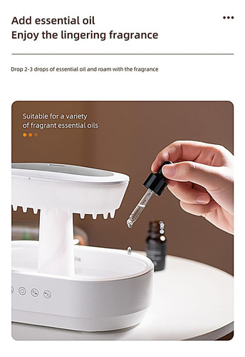 Humidificador De Aire Con Forma De Gota De Lluvia, Difusor