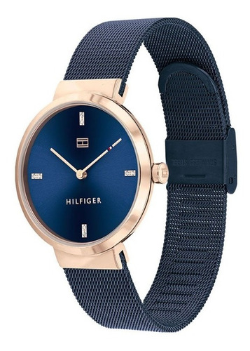 Reloj Tommy Hilfiger Mujer Malla Tejida Azul 1782219
