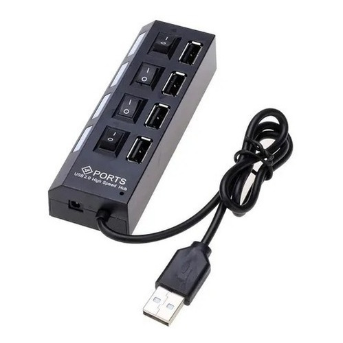 Hub Usb Multiplicador 4 Puertos Usb Luz Led Pc Notebook Full