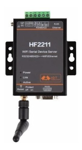 Imagen 2 de 3 de Conversor Rs485 Rs232 Rs422 A Ethernet Wifi Server Hf2211