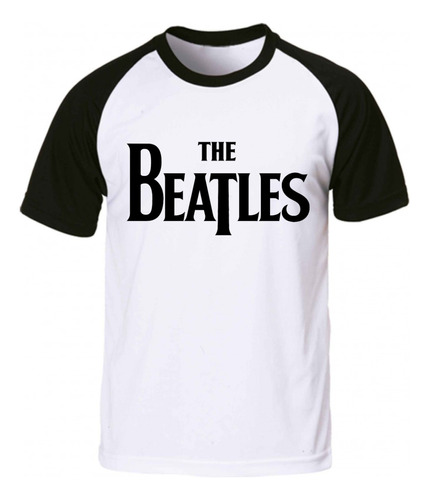 Remera Blanca Ranglan Sublimada Personalizada The Beatles