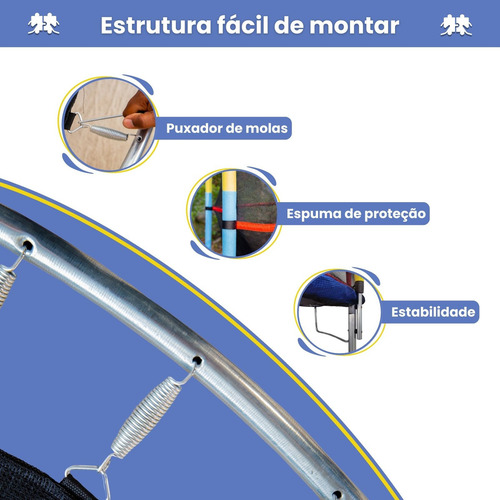 Cama Elástica Infantil Pula Pula 1,8m Trampolim Com Zíper