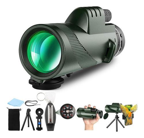 Telescopio Monocular Mejorado De 80 X 100 Para Adultos Y Niñ