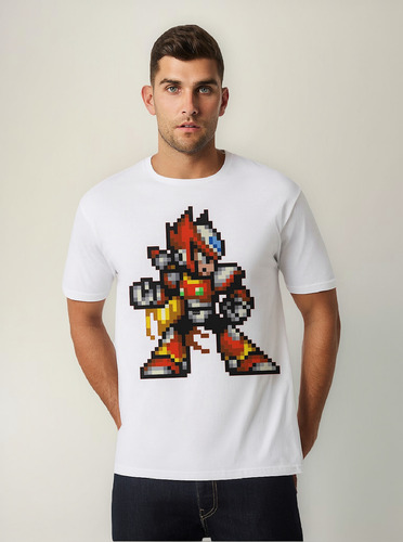 Pxld Zero - Playera Mega Man X Zero Proto Man Pixel Art