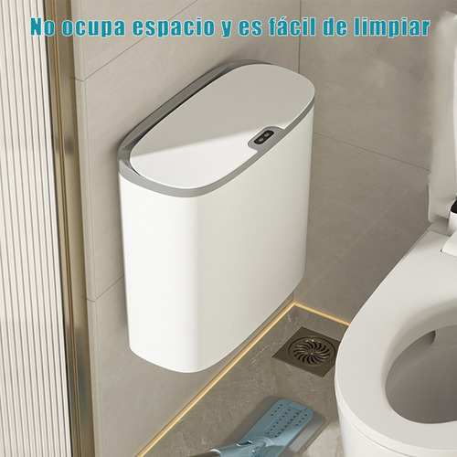 Cubo De Basura Automático Con Sensor Para Baño, 12l .