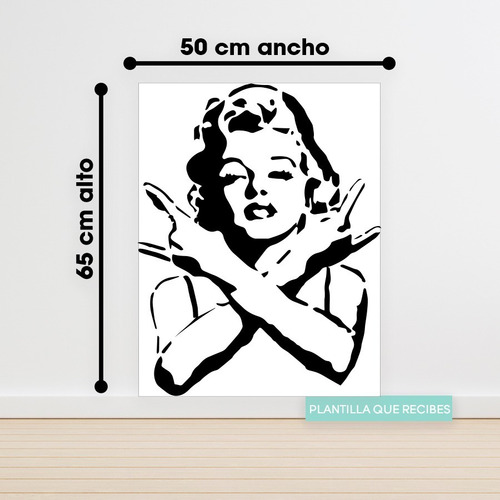 Vinil Decorativo 2 Modelos, Marilyn Monroe O Gorilaz. Color Blanco