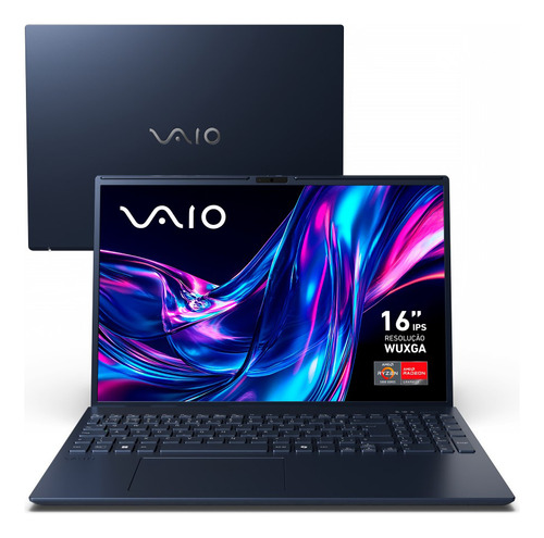 Notebook Vaio Fe 16 Amd Ryzen 7-5825u Linux 16gb 512gb Ssd Tela 16 Ips Wuxga Antirreflexo - Cinza Grafite - Vjfe69f11xb0121h