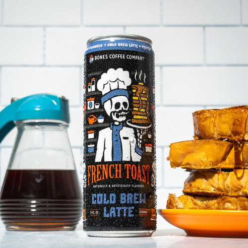 Bones Coffee Company Cold Brew,sabor Tostada Francesa,pack 6