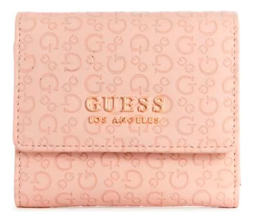 Cartera Guess Factory 886343 Acabado de los herrajes Niquel Color Rosa Color de la correa de hombro Blanco Diseño de la tela Liso