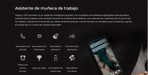 Imagen 6 de 9 de Smartwatch Haylou Ls02 Reloj Inteligente Bluetooth