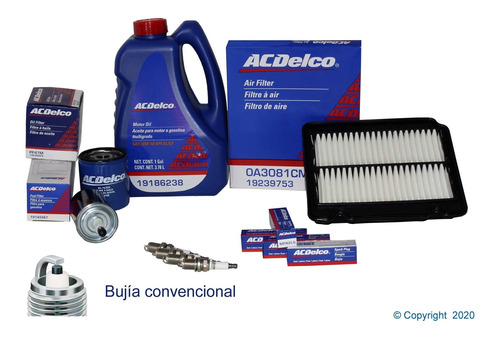 Kit Afinacion 20w50 Sl Multigrado Aveo 1.6 08/17 Bujia Co