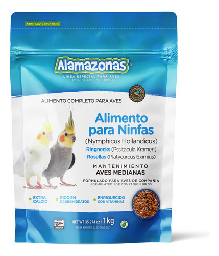 Comida Completo Cotorra De Kramer 1kg Alamazonas