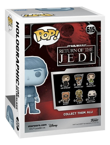 Figura De Luke Skywalker Hologram #615 Funko Pop! Star Wars