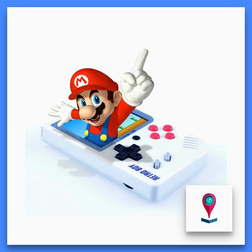 Level Up Retroboy White Consola Portatil 168 Juegos Clasicos