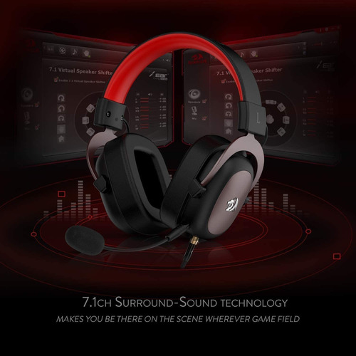 Auriculares Gamer Redragon H510 Zeus, 7.1 Surround, 53 Mm