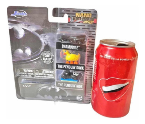 Set 3 Vehículos Nano Batman Hollywood Rides Dc 294k