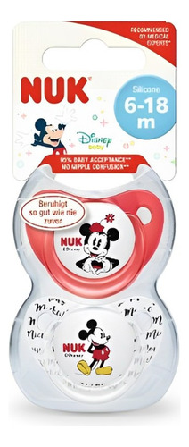 Chupete Nuk Minnie Silicona 6m+