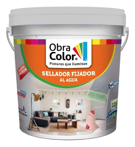 Fijador Sellador Al Agua Concentrado Obra Color X 4 Litro Color No Aplica