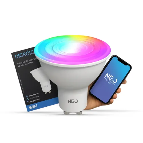 Lampada Led Dicróica Mr16 Smart Inteligente Wi-fi 5w 2700k/6500k ...