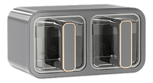 Conjunto De Rack De Recipiente De 2 Grade Cinza