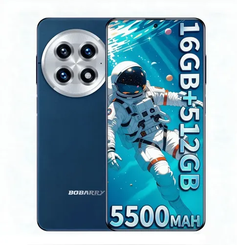 Smartphone 5G 512GB 16GB RAM Dimensity 8200 Octa Core Android 15 Dual SIM Tela 6,78 Polegadas Câmera 48MP + 24MP Bateria 5500mAh GPS Bluetooth 5.4 Azul