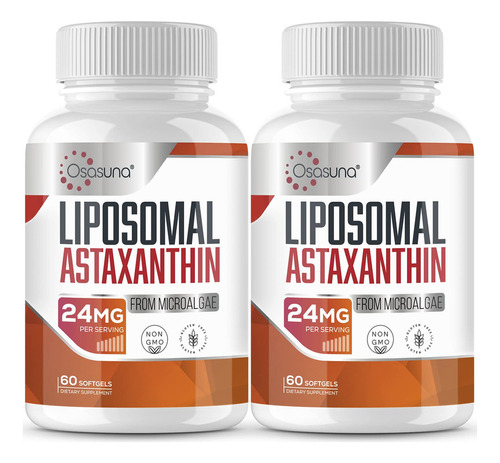 Suplemento De Astaxantina Liposomal 24 Mg, Máxima Absorció