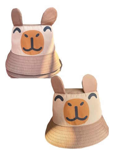 Sombrero Capibara Regalo Día Del Niño Gorro De Sol Cafe Unitalla