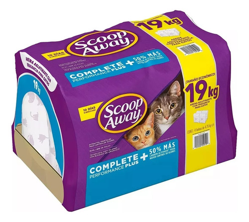 Arena Para Gato 19kg Aglutinante Scoop Away Se Envía 1 Pieza