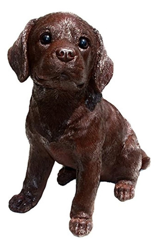 Michael Carr Designs 80100 Fudge Labrador Puppy Statue Choco