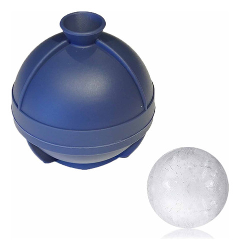 Cubetera De Silicona Con Tapa Ionify Para 1 Esfera De 6cm Color Azul oscuro