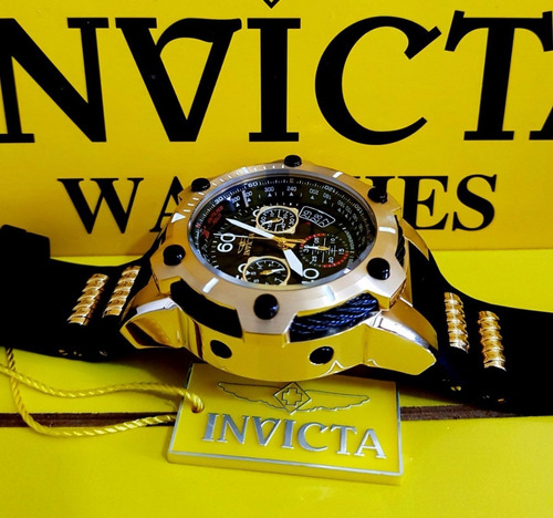 Reloj Hombre Invicta  Bolt Cronografo Dorado 100% Original