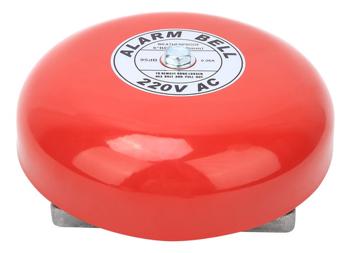 Alarma Metálica Cb-6b Fire 150 Mm 95 Db Roja Industrial