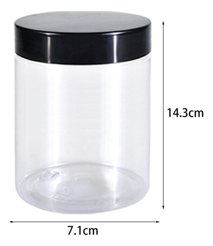 . Tarro Pet Vacío Con Tapa, Recipiente 20 Piezas 500ml