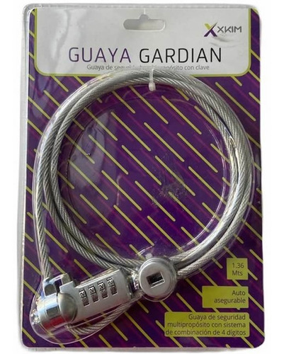 Guaya De Seguridad Para Portátil Marca X-kim Con Clave