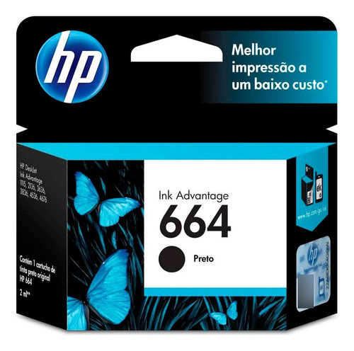 Cartucho Hp F6v29ab N 664 Preto