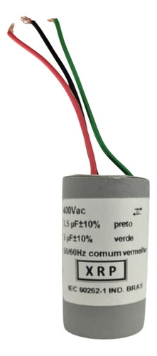 Capacitor De Partida 3,5+5uf 400v 27x47mm (3fios)