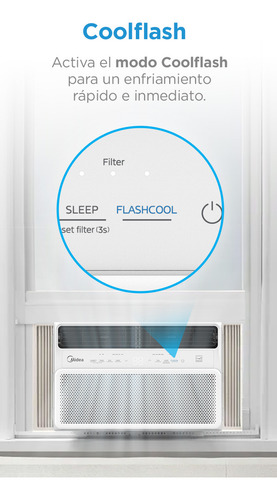 Aire Acondicionado Ventana Midea Inverter , 3/4 Ton, Frío , 115v