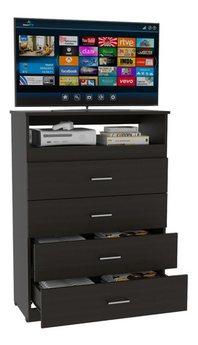 Comoda Z-80 Tv40 4 Cajones - Wengue