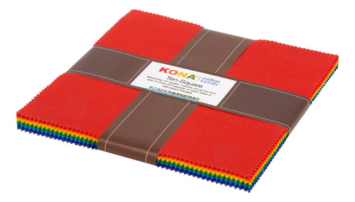 Kona Cotton Solids Bright Rainbow Ten Square 42 10.0 in Cu.