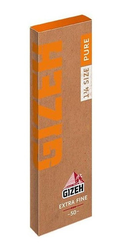 Pack X10 Papel Sedas Gizeh Pure Extra Fine 1 1/4 Naranja